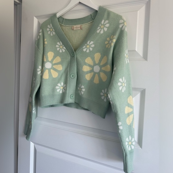 Altar'd State Floral Cardigan Sweater w/ Tank - Picture 2 of 8
